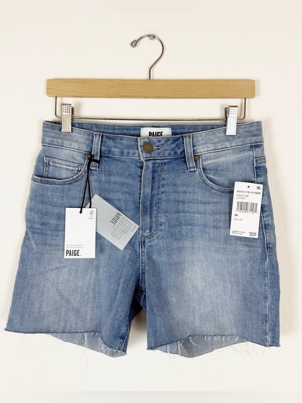PAIGE Sarah Longline Short Raw Hem
